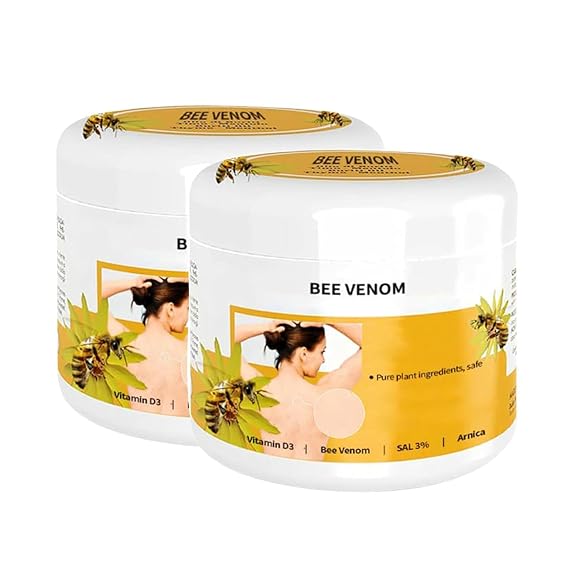 2PCS Bee Venom Cream, Hydrating Moisturizing Cream, Provides for Back,Neck,Hands,Feet Joints Etc(2*30 ML)