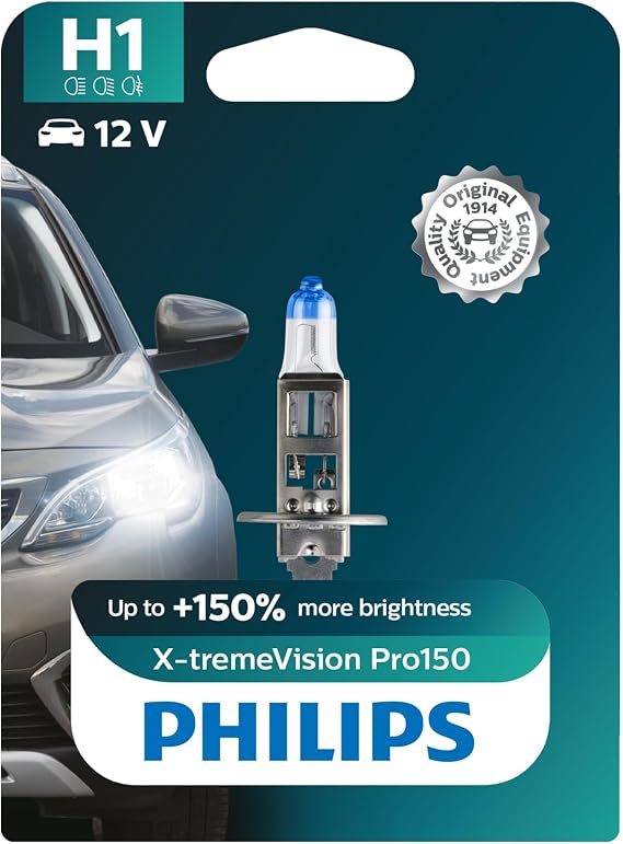 Philips X-tremeVision Pro150 H1 car headlight bulb +150%, single blister