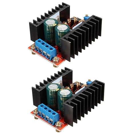 Hailege 2pcs 150W 6A einstellbarer DC Boost Konverter Step Up 10-32V bis 12-35V Spannung Ladegerät Modul Netzteil Wechselrichter Konverter