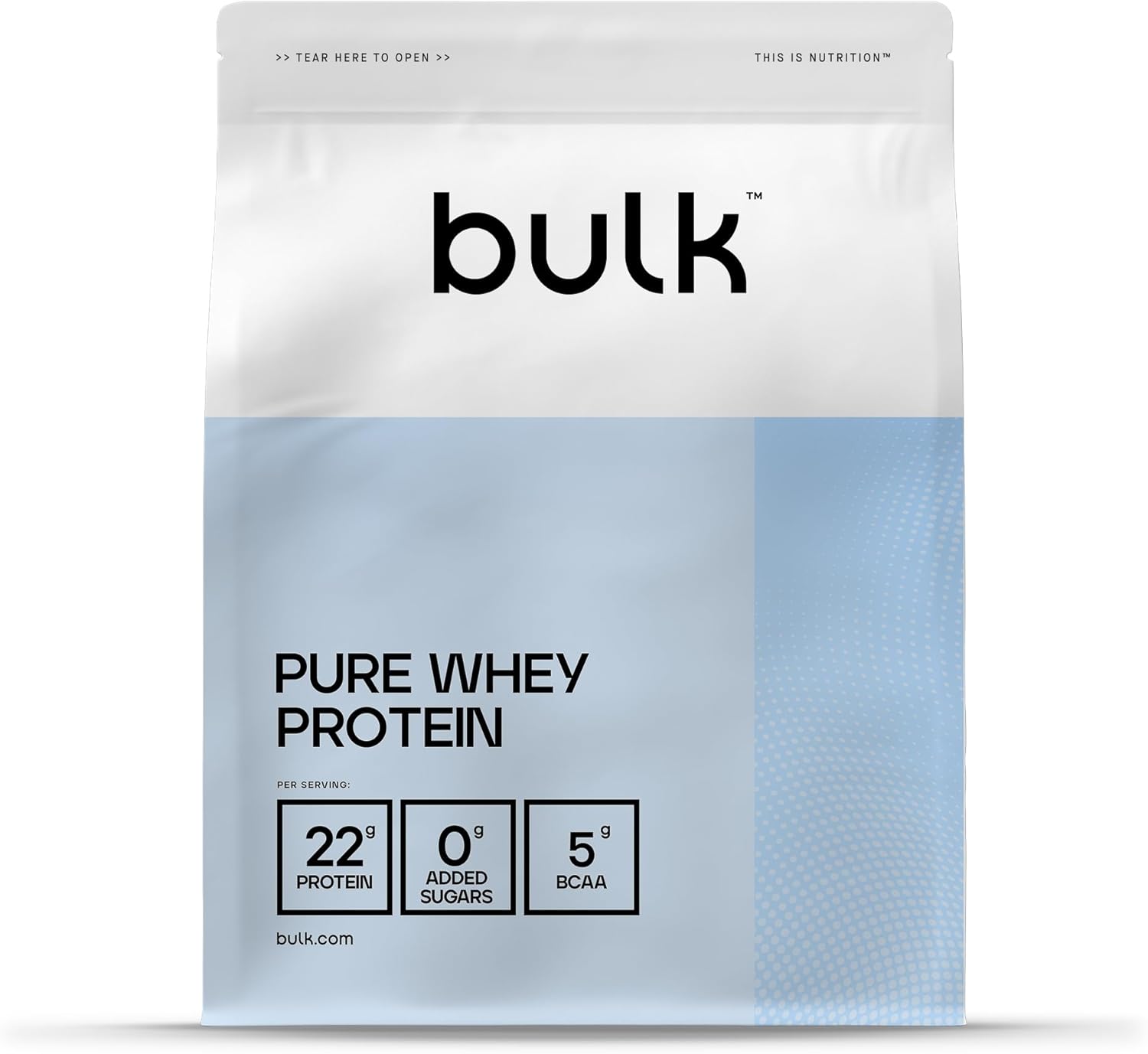 Bulk Pure Whey Protein Powder | Salted Caramel | 22g Protein and 5g BCAAs per Scoop | Whey Concentrate Shake | Low Sugar | Supports Muscle Growth and Repair | Smooth Mixing | Vegetarian | 2.5kg