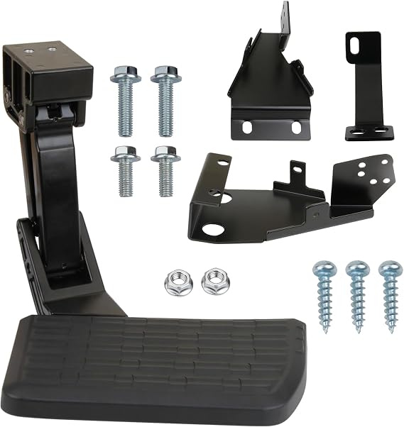 MITZONE F150 Bed Step Compatible with Ford F-150 2021 2022 2023 Excludes Dual Exhaust Folding Truck Step Retractable Bumper Tailgate Step
