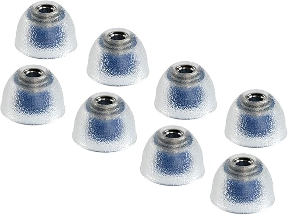 TANGZU Tang Sancai Noble IEM Eartips Replaceable Stainless Steel, Medical-Grade Hypoallergenic Liquid Silicone Earplugs for in-Ear Monitors (Blue Large-4Pairs)