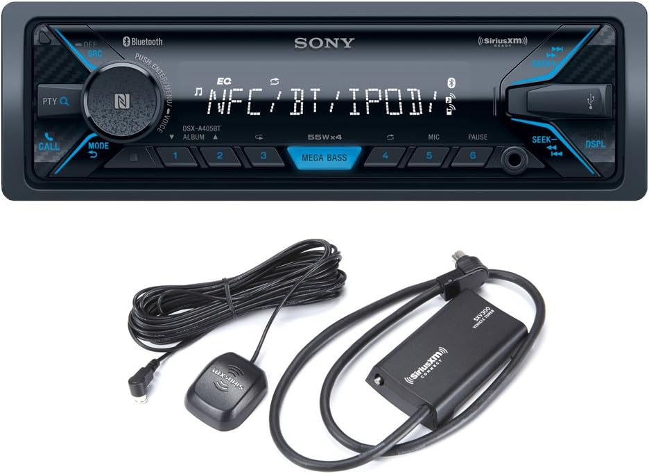 Sony DSX-A405BT Receiver Bluetooth and Sirius XM Tuner Bundle