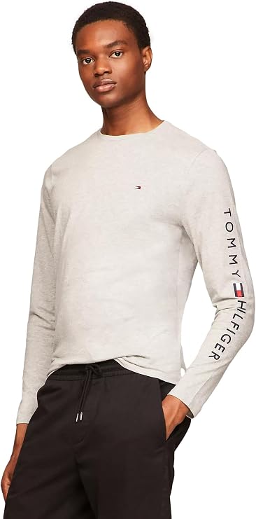 TOMMY HILFIGER Men's Long-Sleeve Tommy Logo T-Shirt Collection 2025