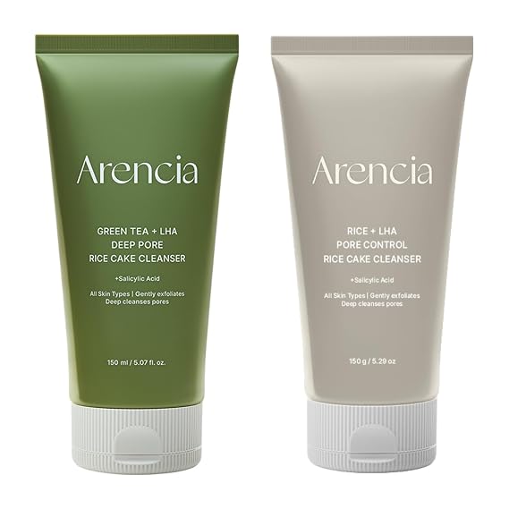 ARENCIA Rice Cake Cleanser Duo [Green tea LHA cleanser + Rice LHA Cleanser]
