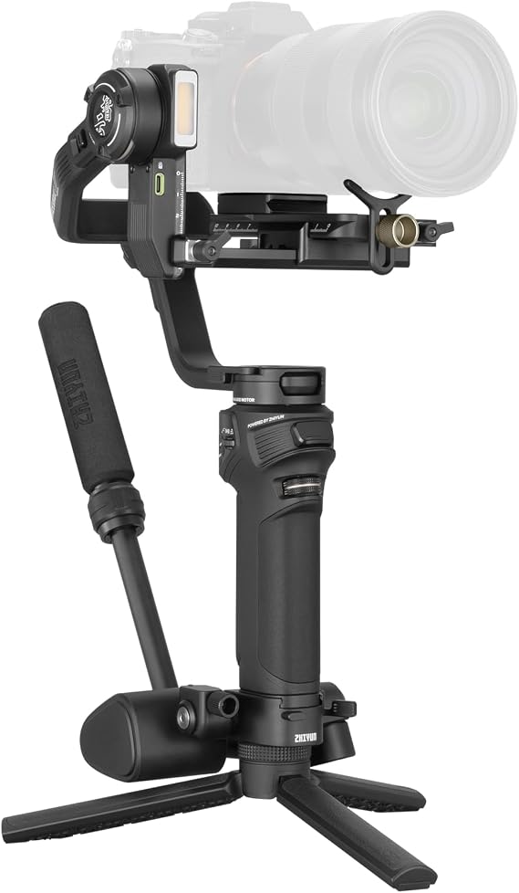 ZHIYUN Weebill 3S Gimbal Stabilizer with Wrist Rest Sling Grip for DSLR and Mirrorless Camera Canon/Nikon/Sony/Panasonic/Fujifilm,Fill Light,Native Vertical Shooting