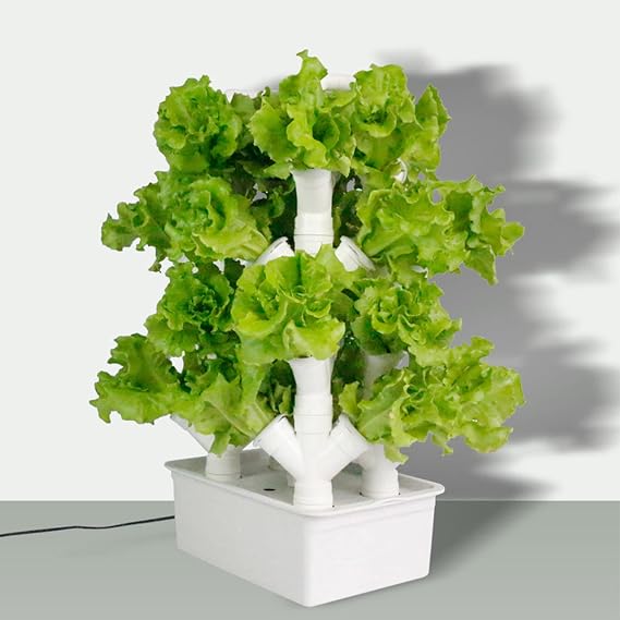 Hydroponics Tower, Hydroponics Growing System for Indoor Herbs,Fruits and Vegetables,16/24/32 Pots Garden Hydroponic Growing Kit, Vertical Growing System Gift for Gardening Lover,16Holes