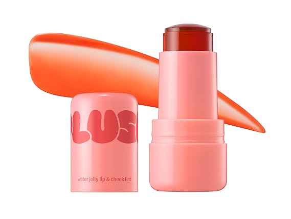Elensilia Plush Water Jelly Lip & Cheek Tint 10g (0.35oz) | Lightweight & Buildable Tint for a Natural, Fresh Glow (Juicy Grapefruit)