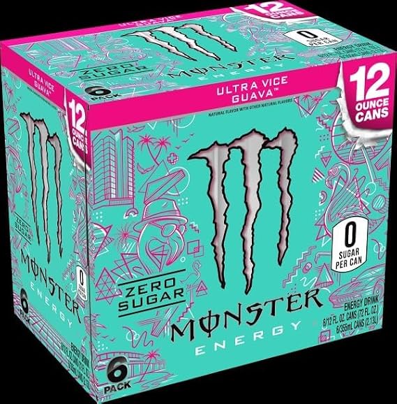 Monstar Energy Ultra Vice Guava 6pk 12oz