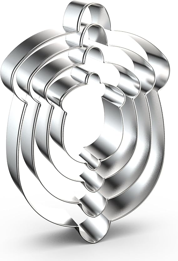 Acorn Cookie Cutter Set - 5", 4", 3", 2" - 4 Piece - Stainless Steel