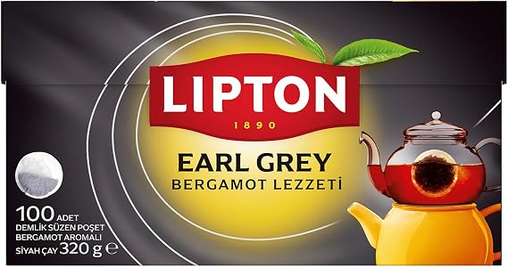 LİPTON Early Grey Demlik Poşet Çay 100'lü (320 gr)