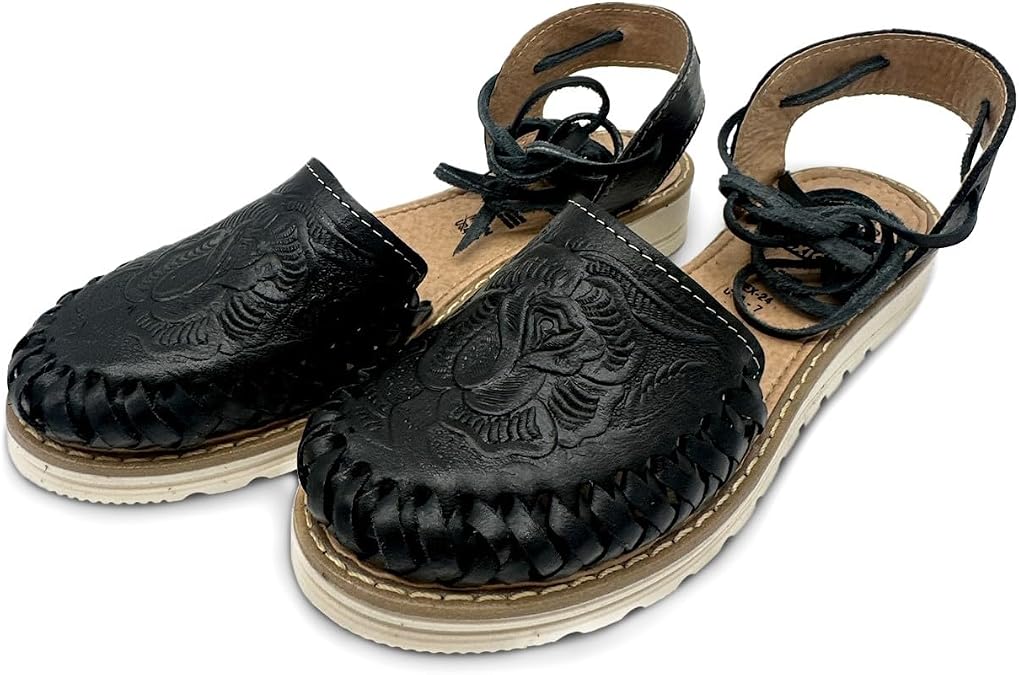 The Western Shops Womens Lace Up Leather Sandals, Authentic Mexican Huarache Sandals