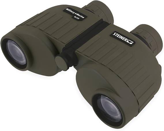 Steiner Military-Marine 8x30 Binoculars Professional Grade High-Contrast Optics with Sports-Auto-Focus, Floating Prism Shock Absorption, and Heritage | Sports-Auto-Focus, floating Prism Shock Absorption, heritage , professional Grade High-Contrast Optics