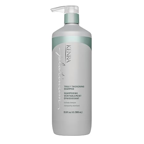Kenra Platinum Truly Thickening Shampoo | Volumizing + Fuller-Looking Hair | Adds Body | Lightweight | for Fine & Thin Hair | Sulfate Free | Color Safe