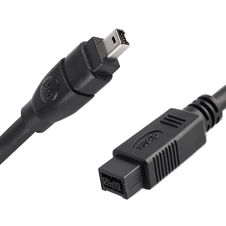 FireWire Cable 9 Pin to 4 Pin, 6ft IEEE 1394 iLink Cable