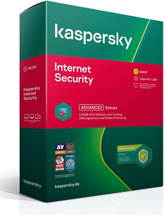 Kaspersky Internet Security 2022 1 device 1 year Limited Edition incl. Android protection Windows/Mac/Android Activation code in standard packaging