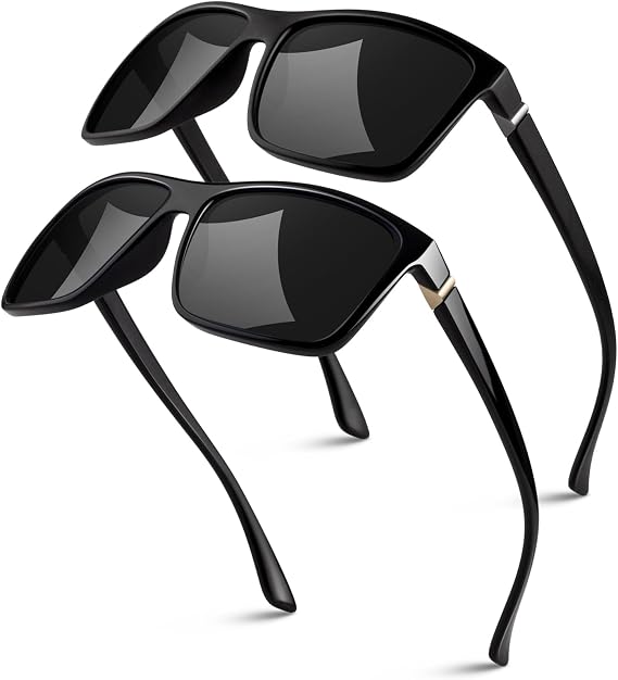 GQUEEN Retro Polarized Sunglasses Men Womens Shades UV400 Protection