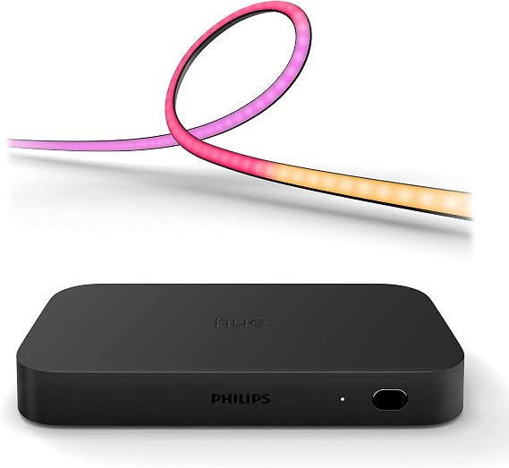 Philips Hue Entertainment Experience Package for 55 inch Screens - White and Colored Light - Includes Hue Sync Box 8k, Hue LED Strip 55 Inch - Hue White and Color Ambiance Gradient
