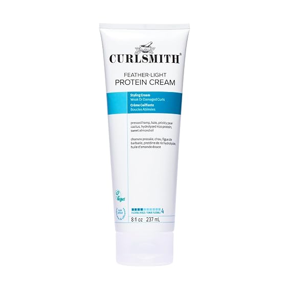 CURLSMITH Feather Light Protein Styling Cream for Curly Hair (8 oz)