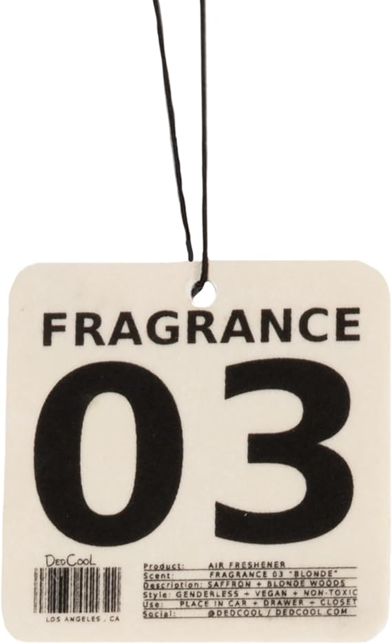 DedCool - Vegan Air Freshener For Cars, Closets + Drawers | Clean, Non-Toxic Fragrance For All (Fragrance 03 "BLONDE")