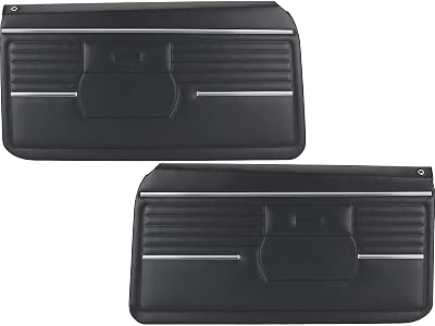 PUI PD210 1968 Camaro Standard Front Door Panels, Black, Pair