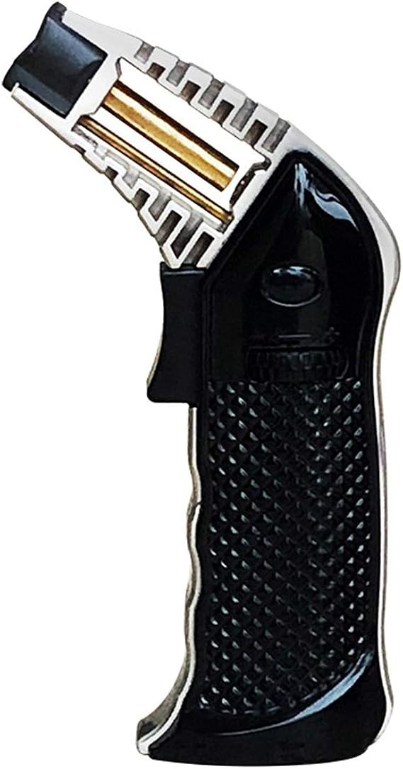 Prestige Import Group - Bazooka Desktop Torch Lighter - Super Sized Flame - Color: Black