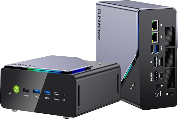 GMKtec K12 Gaming Mini PC Oculink AMD Ryzen 7 H 255 (Upgraded 8745HS) 32GB DDR5 RAM 512GB SSD, Desktop Computer Radeon 780M Graphics, 3X M.2 2280 Storage Expansion, Dual NIC 2.5G, HDMI 2.1, USB4