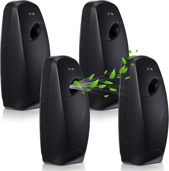 Maxcheck 4 Pcs Automatic Air Freshener Spray Dispenser for Room, Black