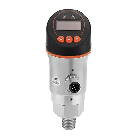 MEASUREMAN Digital Pressure Switch, 0-6000 PSI/MPa, 304 Stainless Steel, 330 Rotatable Structure, OLED Screen, Dual Alarm Lights, ED Sealing, 0.5% Accuracy, 1/4 NPT, 4-20mA Output