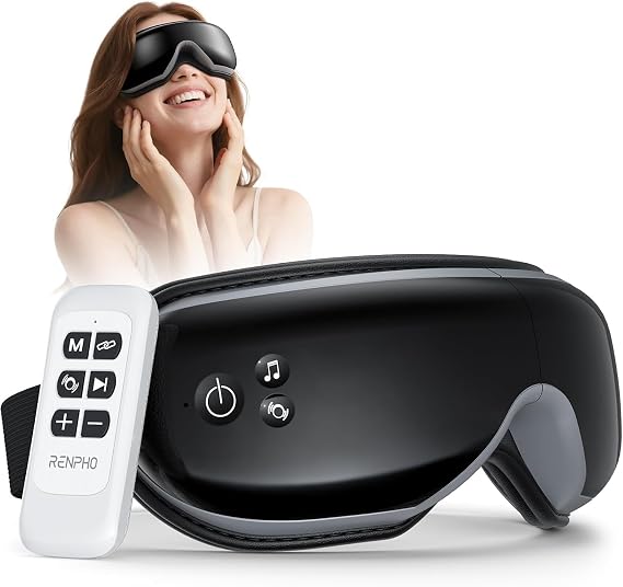 RENPHO Eyeris 1 Eye Massager with Heat, Sleep Mask with Remote Control