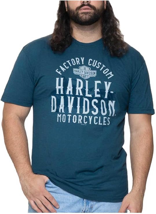 Harley-Davidson Men's Insights Short Sleeve Crew-Neck T-Shirt, Antique Harbor