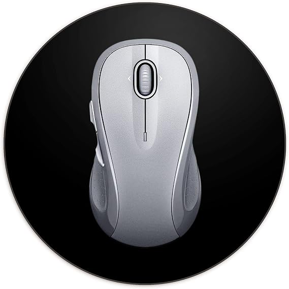Audimi Mini Round Mouse Pad 6 x 6 Inch, Small Mouse Mat Non-Slip Rubber Base for Laptop PC Office Working Wireless Mouse Home Office Travel, Portable & Washable Black