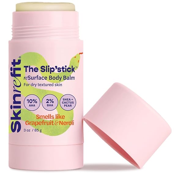 10% Glycolic Acid Exfoliating Stick for Strawberry Legs, 3 oz | 10% Glycolic Acid, For Strawberry Legs, Bumps on Arms, Dry Rough Skin, KP Treatment, 10% AHA, 2% BHA