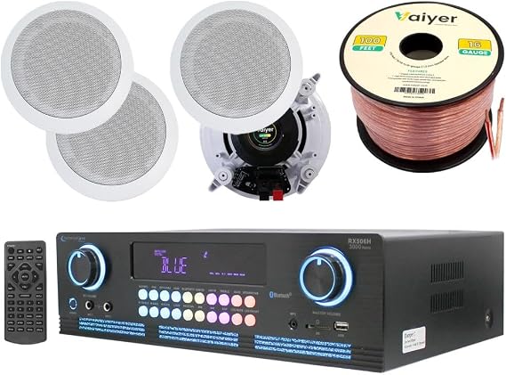 Technical Pro Home Theater System Kit 2000 W Bluetooth Amplifier Receiver