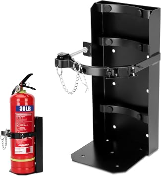Heavy Duty Vehicle Bracket,Fire Extinguisher Brackets&Mounts-St12 Steel Red, Fit 30lb Dry/10lb Co2 Extinguisher-for School,Garage,Vehicle,Boat,Truck Generic Replacement for by amerex