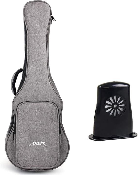 AKLOT 32 inch Gig Bag Carry Handle Case for 30" Baritone Ukulele 32" Bass Ukulele Guitalele 12MM Thick Padding with Humidifier