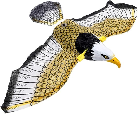 Luminous Bird Eagle, Hanging Eagle Flying Bird Scarer, Effective Bird with Music & Glowing Eyes Bird Deterrent Products for Garden Farm