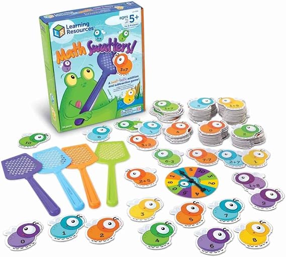 Learning Resources Mathswatters Addition & Subtraction Game | Math Games, Numbers Flash Cards, Classroom And Preschool Must Haves, Montessori, Fine Motor Skills Manipulatives