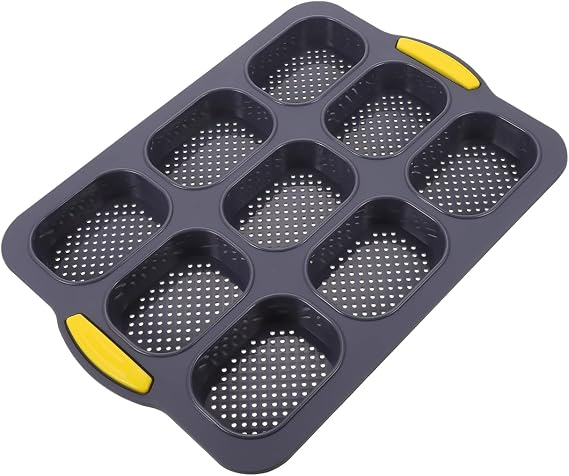 Ciabatta Bread Pan Baking Tray Dividers Silicone Loaf Mold Non-stick Heat Resistant for French Bread and Cake Baking