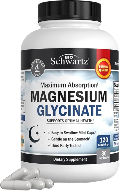 BioSchwartz Magnesium Glycinate 500mg Capsules (120 Mini Caps)