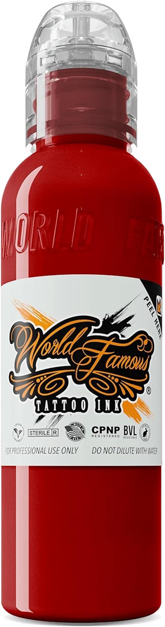 World Famous Red Tattoo Ink, Vegan and Professional Ink, Made in USA, Big Apple Red, 2 oz