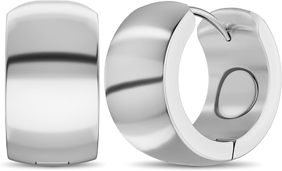 MagnetRX Magnetic Earrings for Women Premium Magnetotherapy Lymphatic Earring Polished Stainless Steel Womens Lymphvity Magnetic Therapy Acupressure Earrings (Silver)