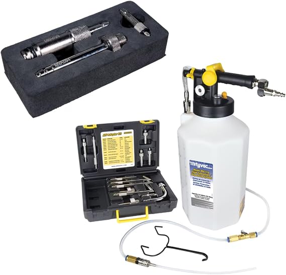 Mityvac MVB1020 ATF Fluid Exchange Kit, MV7412 2.5 Gallon Sealed Transmission Fluid Extractor and Refill System, Includes Common Adapters, Compressed Air Operation, Automotive and Industrial