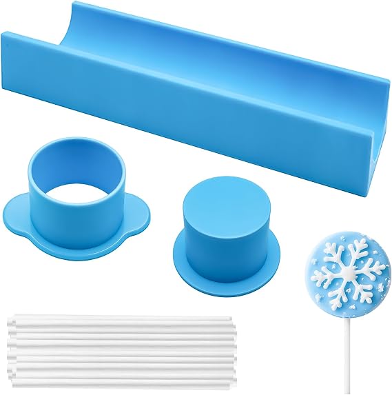 Circle Cake Pop Mold Set with 9 Inch Tray and Sticks, Circle Cake Pop Cutter and Pusher, Cake Pop Kit, Cake Pop Cutter, Cake Pop Maker for Home Baking, Birthday Parties