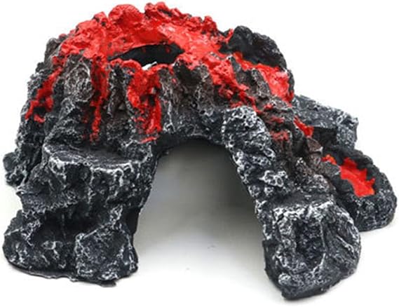 Halloween Aquarium Volcano Model Decors Resins Stone For Fish Tanks Creative Landscape Design Volcano Aquarium Accessory