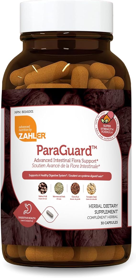 Zahler ParaGuard - Intestinal Health Support for Busy Adults - Contains Wormwood & Clove for Digestive Balance Support - Kosher, Gluten-Free, Non-GMO & Vegetarian Friendly - 30 Capsules