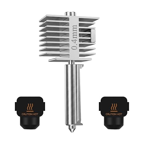 1-Pack 0.4mm Hotend 2.0 Upgrade for Bambu Lab A2L/A1/A1 Mini, All-Metal Hardened Steel Print Head with 2 Silicone Socks