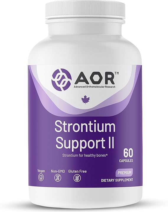 AOR Strontium Support II, Bone Density Supplement 341mg, 60 Vegan Capsules
