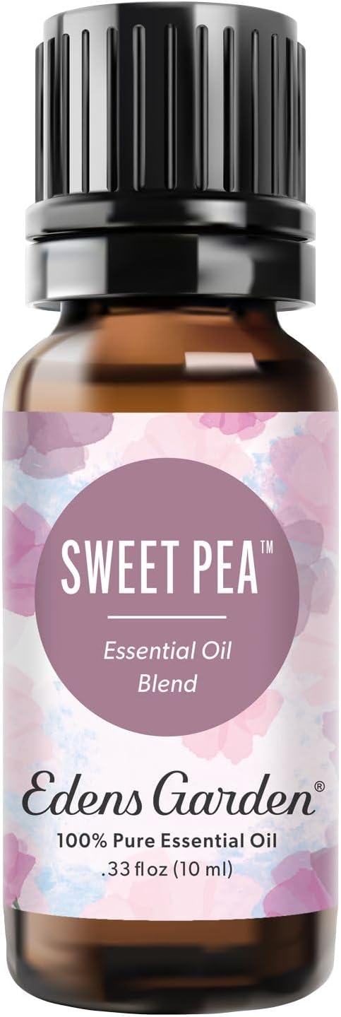 Edens Garden Sweet Pea 100% Pure Essential Oil Blend 10 ml (.33 oz) | Premium Grade & Fragrance Oil Free, Undiluted, Best for Candle Making & Freshie Scents Natural Alternative, Soaps & Diffusers