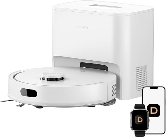 dreame D20 Pro Plus Robot Vacuum and Mop, Detangling DuoBrush for Pet Hair | 13,000Pa Suction, Corner Cleaning, 150-Day Auto-Empty with 5L Dust Bag,